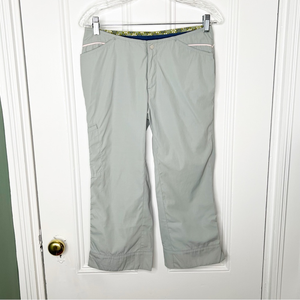 Horny Toad blue gray hiking capri pants size 2 activewear camping cropped